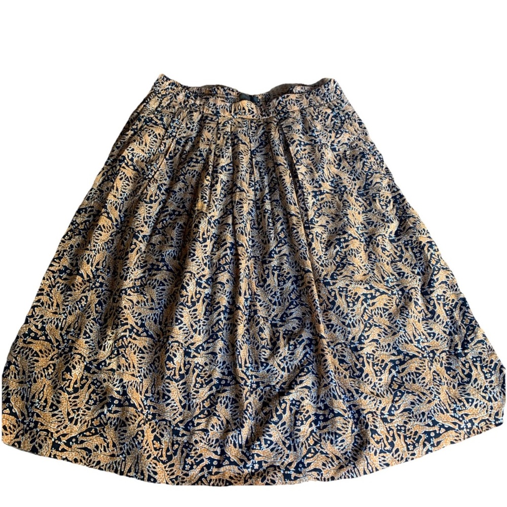 J. Crew X Drake A-Line Giraffe Print Pull-on Skirt Size 8